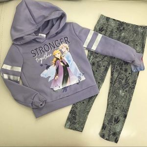 Disney Frozen Elsa Anna Warm hoodie Set